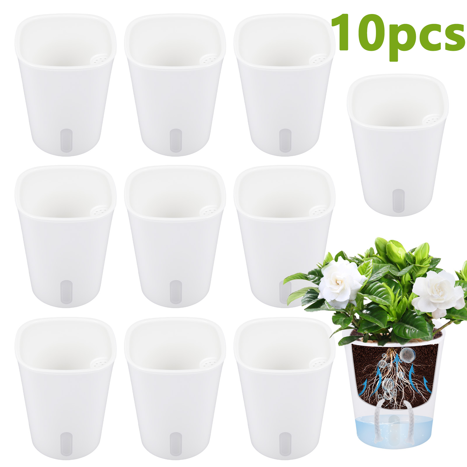 10Pcs Self Watering Plastic Fl - Aloe Vera Pot ulasan dan harga