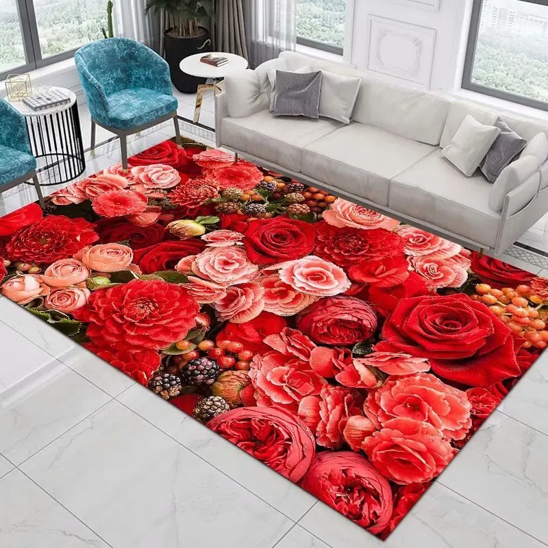 Red Rose Rugs for Living Room  - Maranta Prayer Plant ulasan dan harga