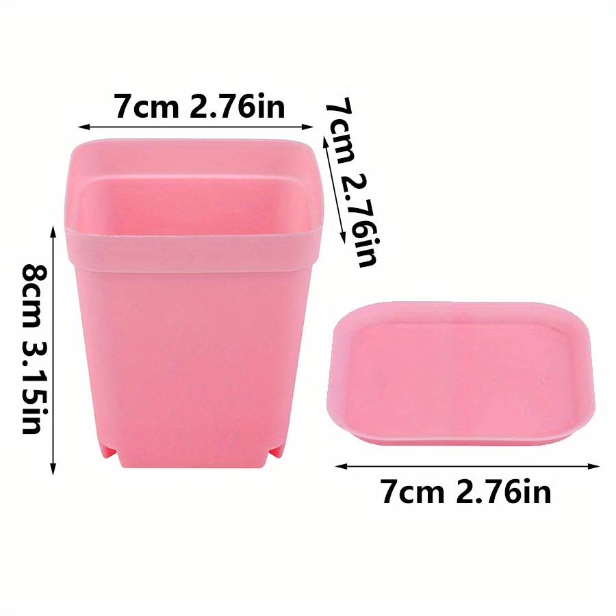 12pcs 7cm Plastic Square Pots  - Aloe Vera Pot ulasan dan harga